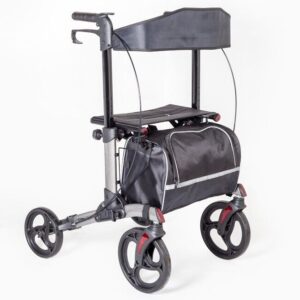Elite Care Swift Easy Folding Compact lightweight Rollator with seat and bag