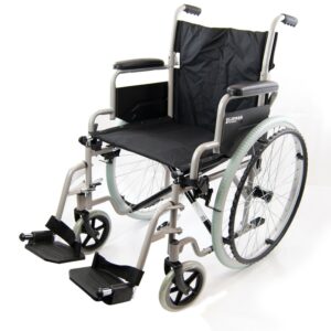 Roma 1050 Self Propelled Standard Steel Wheelchair with Fold Down Back