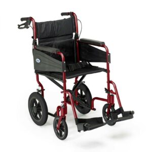 Days Escape Lite Attendant-Propelled Wheelchair 16" Ruby Red- 091556901
