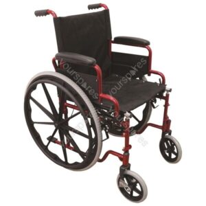 Self Propelled Steel Transit Chair Aidapt - COLOUR RED