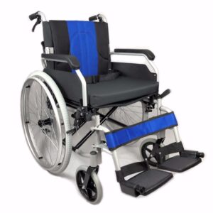 New Aluminium Folding Wheelchair Self Propelled Lightweight Transit Hand Brake