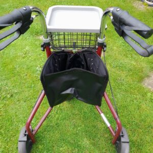 NRS Healthcare Rollator Three Wheel Walking Aid Foldable - Red (M91139)