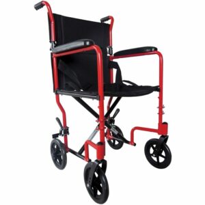 Aidapt Aluminium Compact Transport Wheelchair Red - VA172RED