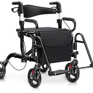 wheelchair and Rollator With Storage