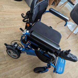 Foldalite electric wheelchair folding