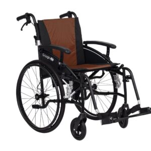 Excel G-Logic Lightweight SP Wheelchair 18" Black Frame and Brown Upholstery