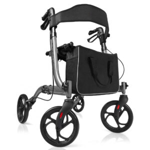Folding CareCo  Walker Aluminium Walking Mobility Aid Lightweight With 4 Wheels