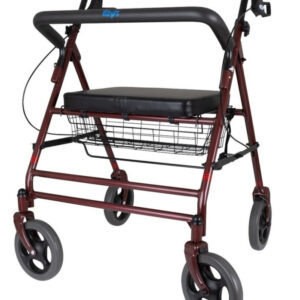 Heavy Duty Extra Strong Bariatric 4 Wheel Rollator Walker 50 Stone Weight Limit