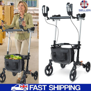 NEW Mobility Upright Rollator Mobility Walker Lightweight with Arm Support Seat