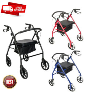 EC 4 Cruise walker folding lightweight 4 wheel rollator walking mobility frame