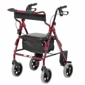 Homecraft Rollator & Transit Chair Combination Burgundy - 091207307