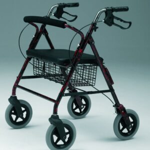 Heavy Duty Bariatric 4 Wheeled Aluminium Rollator Mobility Aid Walker