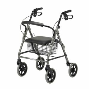 Homecraft 4 Wheeled Rollator Walker with Cable Breaks – Quartz