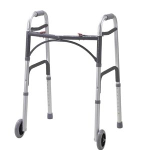Drive DeVilbiss Delux Folding Walker, wheeled