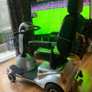 Quingo GoPlus mobility scooter 8MPH, 3 mile range, metallic grey
