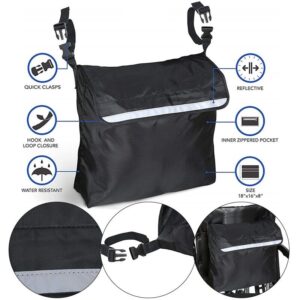 Portable Wheelchair Shopping Mobility Hanging Storage-Bag Scooter Accessories