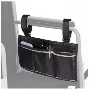 Wheelchair Side Bag Pouch Rollator Scooter Phone Holder Pocket 31x18cm