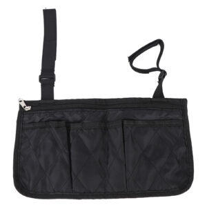 Wheelchair Side Bag Armrest Accessories Black Wheelchair Pouch Storage Bag For