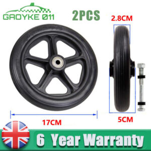 1 pair Wheelchair Front Castor Wheels Replacement Part Tool Accessories 7 inch