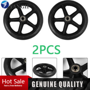 Manual Wheelchair Front Wheel Tyre Replacement Accessories 7 Inch Rubber UK