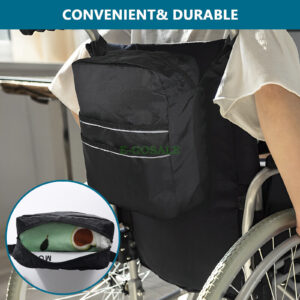 Wheelchair Backpack Wheelchair Rear Storage Bag Rollator Accessory Carry Pouch