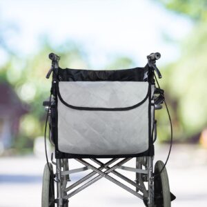 Wheelchair Bag Accessories Organizer for Power Wheel Chairs Elderly Adults Grey