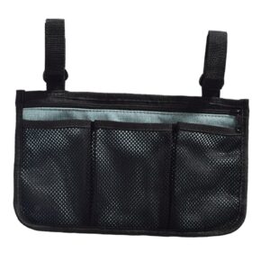 Wheelchair Side Bag with Pouches Organizer with Mesh Pocket for Home Accessories