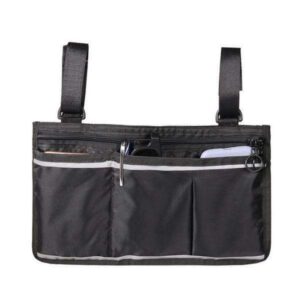 1 Pc Wheelchair Side Bag Pouch Organizer Phone Holder 31x18cm Lightweight