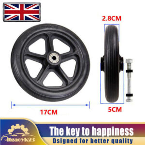 1pair Wheelchair Front Castor Wheels Replacement Part Tool Accessories 7 inch