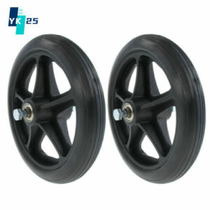 1 pair Wheelchair Front Castor Wheels Replacement Part Tool Accessories 7 inch