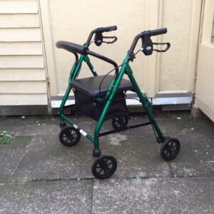 4 Wheel Days Rollator Folding Mobility Walker Green Walking Aid Bag - Delivered
