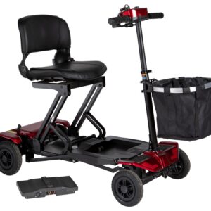 Auto Folding Electric Mobility Scooter Remote Control Removable Lithium Battery