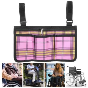 Wheelchair Armrest Side Pouch Walker Storage Carry Bag Organizers Accessories