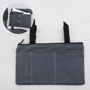 Grey Wheelchair Side Mobility Scooter Armrest Bag Walker Accessories