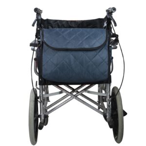 Wheel Chair Accessory Tote Organizer Hang on Back Dark Blue