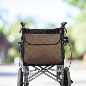 Wheel Chair Accessory Tote Organizer Hang on Back Coffee