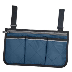 Side Storage Pouch for Walker or Wheelchair Mobility Aid Accessory Pocket Blue