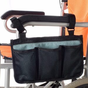 Wheelchair Armrest Side Storage Bag Pouch Organizer for Home Accessories