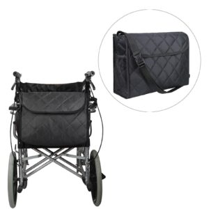 Wheelchair Bag with Inner Accessories Tote for Wheelchair Black