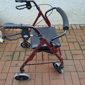 Performance Health Days 100 Medium Lightweight Rollator - Ruby Red (091356328)