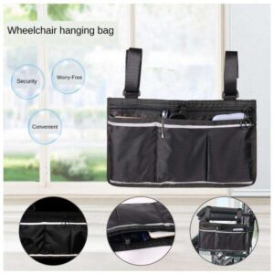 1 Pc Wheelchair Side Bag Arm Rest Pouch Walker Phone Holder Lightweight