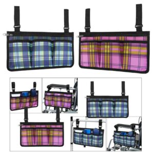 2x Durable Wheelchair Side Bag Pouch Accessories Organizer for Phone Wallet