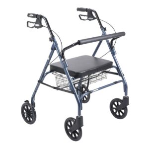 Heavy Duty Bariatric Rollator Walker Silver 10215BL-1 By Drive Medical