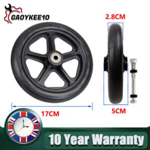 2Pcs ABS Wheelchair Front Castor Wheels Replacement Part Accessories Tool 7 inch