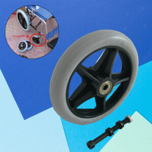 Fityle Heavy Duty 6" PVC Wheelchair Front Wheel Smooth for Rollator Accessories