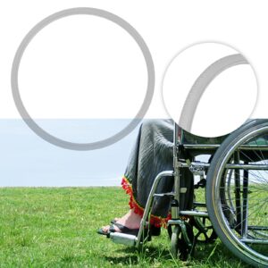 22inch Wheelchair Rear Wheel Tire Spare Parts Wheelchair Accessories Grey PU