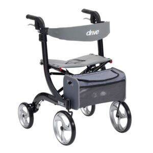 Drive Nitro Rollator folding four wheel walking aid with seat and bag