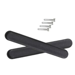 2 Pcs Wheelchair Armrests Pad Accessory with Screws Black Universal Replacement