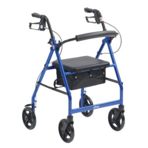 Lightweight Walking Frame 4 Wheeled Rollator Walker Mobility Aid