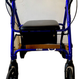 4-wheel mobility walker with Padded Seat, Carry Space Or Bag, Lockable Brakes.